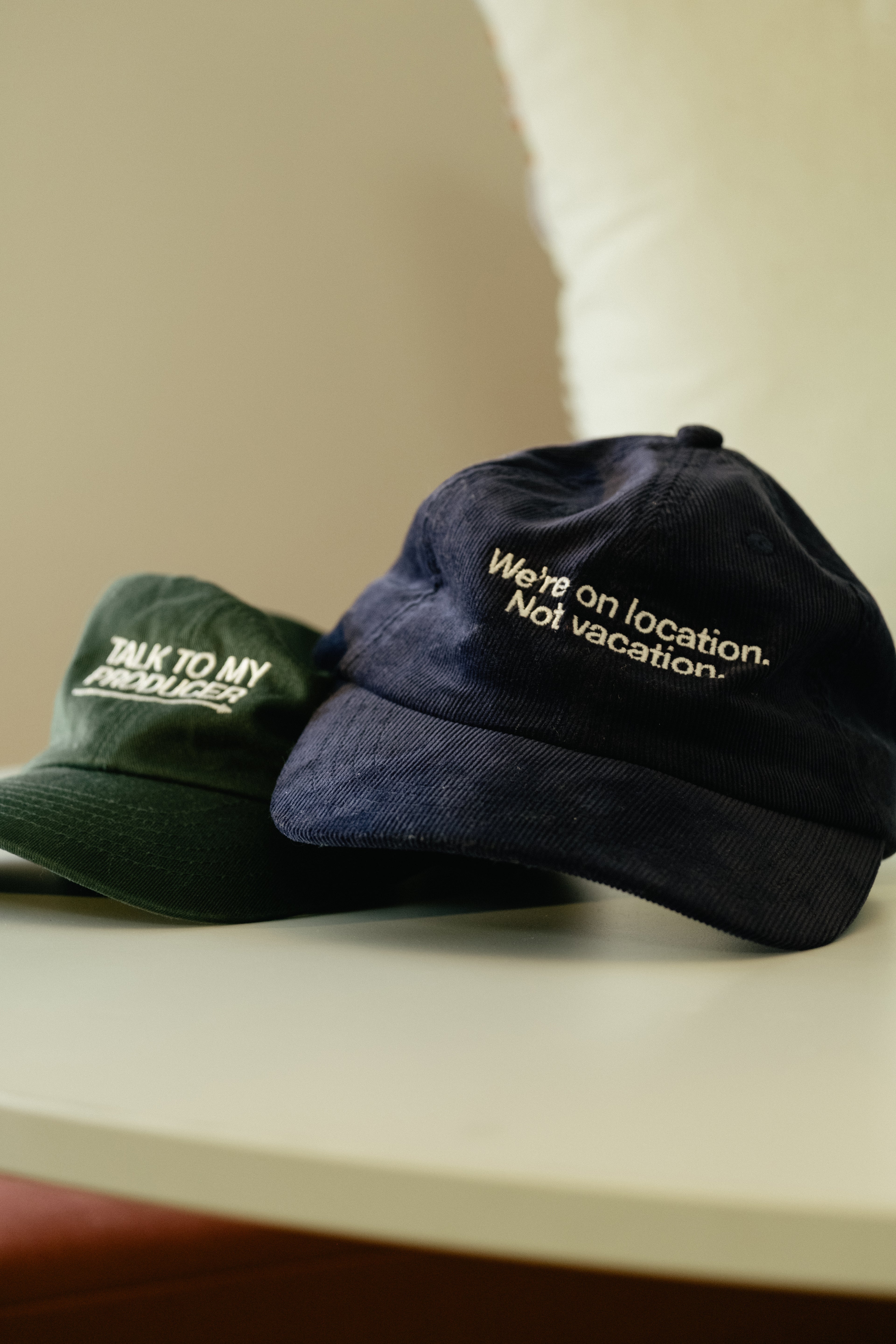 We're on location. Not vacation. Dad Hat